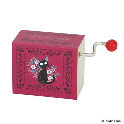 ジジの手巻きオルゴールが登場！ ハンドルを回すスピードに合わせて、おなじみのメロディがやさしくながれます。 小さめサイズがかわいいです。 ■曲名：♪「やさしさに包まれたなら」 【サイズ】（約）：H4.1×W4.9×D2.9cm