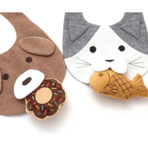 ワンチャン&ネコチャン スタイ&ラトル / BIT'Z ビッツ FOインターナショナル スタイ よだれかけ ラトル 贈り物 ギフト 出産祝い ワンチャン&ネコチャン スタイ&ラトル / BIT'Z ビッツ FOインターナショナル スタイ よだれかけ ラトル 贈り物 ギフト 出産祝い