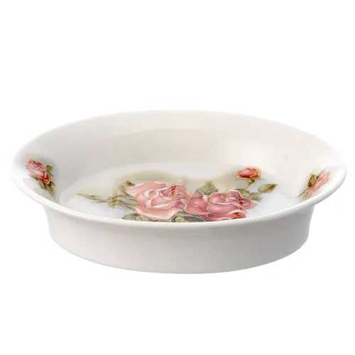 楕円ソープ皿 ゴールドローズ / ソープ 皿 小皿 バスグッズ バス雑貨 インテリア インテリア小物 置物 薔薇 ローズ エレガント かわいい 薔薇モチーフ エトワールオリジナル エトワール海渡