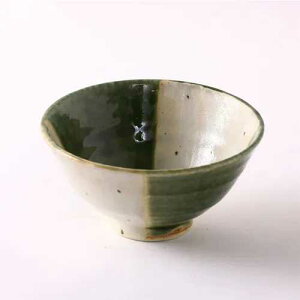 織部 掛分点紋 飯碗 / Oribe 茶碗 ご飯茶碗 土物 食器 和食器 美濃焼 電子レンジ 食洗機 ギフト プレゼント 贈り物