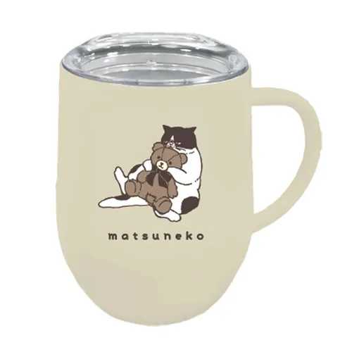 ステンレスマグ マツネコ / マグ カップ マグカップ ステンレス フタ付き 保温 保冷 大容量 軽量 ギフト プレゼント 猫 ねこ雑貨