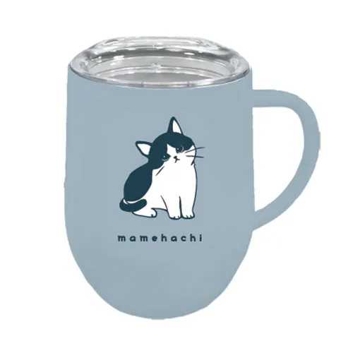 ステンレスマグ まめはち / マグ カップ マグカップ ステンレス フタ付き 保温 保冷 大容量 軽量 ギフト プレゼント 猫 ねこ雑貨