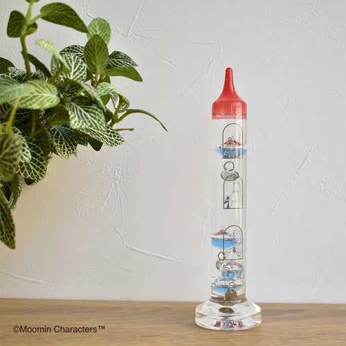 ムーミンやしき ガラスフロート温度計 / MOOMIN ムーミン 結晶 天気 天気予報 気温 気象 気象計 インテリア 置物 ギフト プレゼント 贈り物