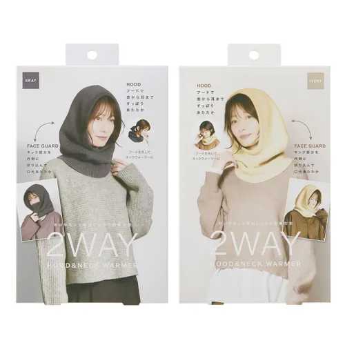 【季節限定】2WAY フード＆ネックウォーマー / フードウォーマー フェイスガード フード付きネックウォ..