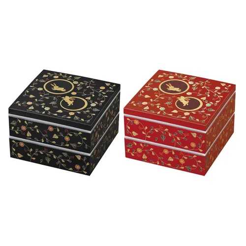 うさぎ唐草6．0行楽オードブル / お重 重箱 食器 遠足 行楽 運動会 和食 パーティ 女子会 おしゃれ 和柄 和食器 おせち お正月 年の瀬 お花見 弁当箱 贈り物 ギフト プレゼント