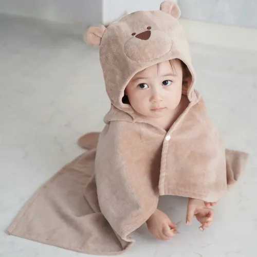 バスタオル＆ソックスギフトセット ピュア ムーベア / フード付 バスタオル ラトル付 ソックス ギフトB..