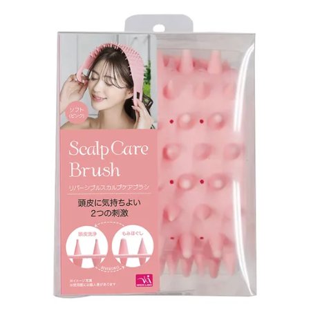 リバーシブルスカルプケアブラシ ソフト ピンク/ケアブラシ/頭皮ケア/頭皮マッサージ/スカルプケア リバーシブルスカルプケアブラシ ソフト ピンク/ケアブラシ/頭皮ケア/頭皮マッサージ/スカルプケア