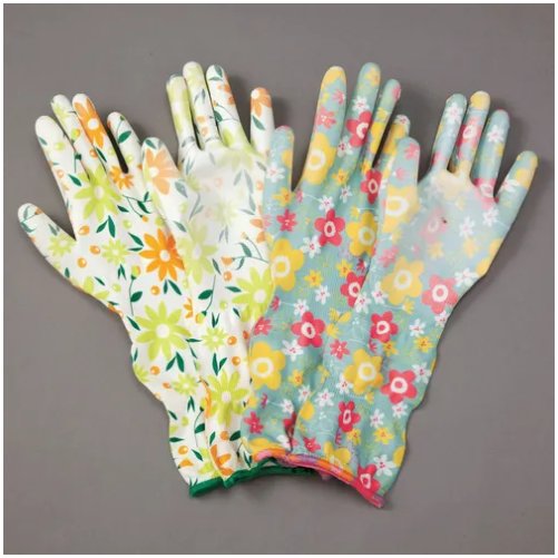 【メール便可】華やか 花柄ロング手袋（2柄組）/2枚組 /グローブ/ガーデングローブ/ガーデン手袋/ガー..