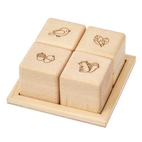 森の音入りキューブ / 木のおもちゃ 積み木 ベビー積み木 知育玩具 木製玩具 お祝い 出産祝 ギフト プレゼント