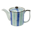 グリーン十草 Uポット 大 / 急須 ティーポット 手描き 茶こし付 大容量 490ml 職人 手作り 手作業