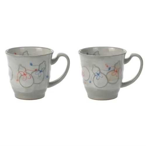 六瓢箪マグカップ / 食器 マグ カップ 波佐見焼 瓢箪 縁起物 健康長寿 吉祥 ギフト プレゼント 贈り物