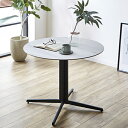 【クーポン配布中】 ダイニングテーブル カフェテーブル 丸 90 おしゃれ 単品 セラミック ラウンドテーブル スチール脚 2人用 4人用 コンパクト 丸テーブ...