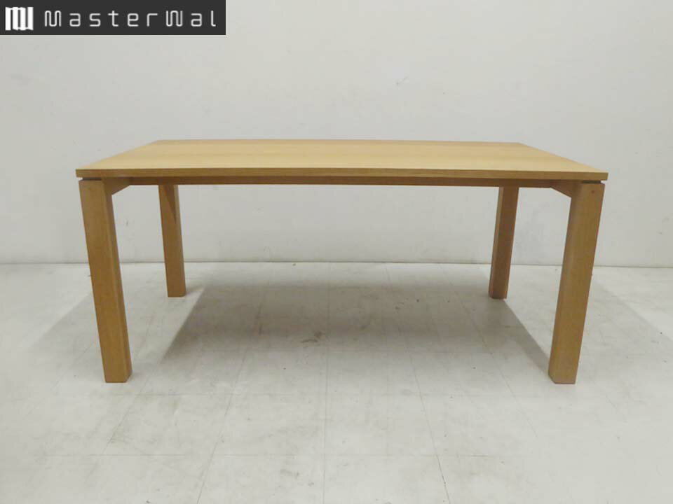 美品■MASTERWAL マスターウォール■オーク材 無垢材 ダイニングテーブル 幅160センチ