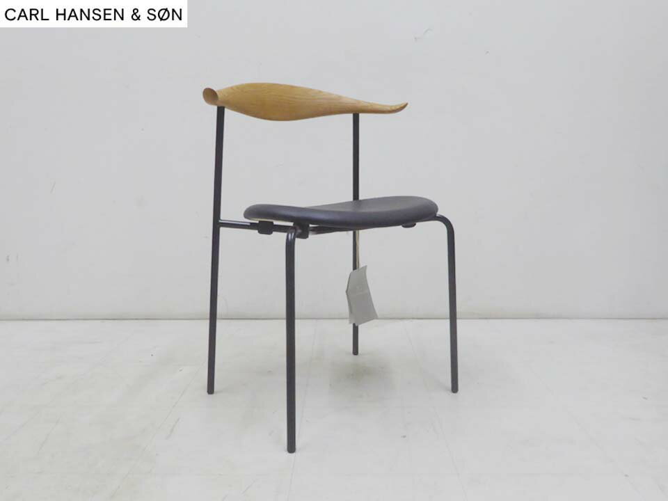 新品未使用品 正規品■CARL HANSEN&SON カールハンセン＆サン■CH88P ダイニングチェア オーク材オイル仕上 座面革ブラック ブラックレッグ Hans J Wegner-4