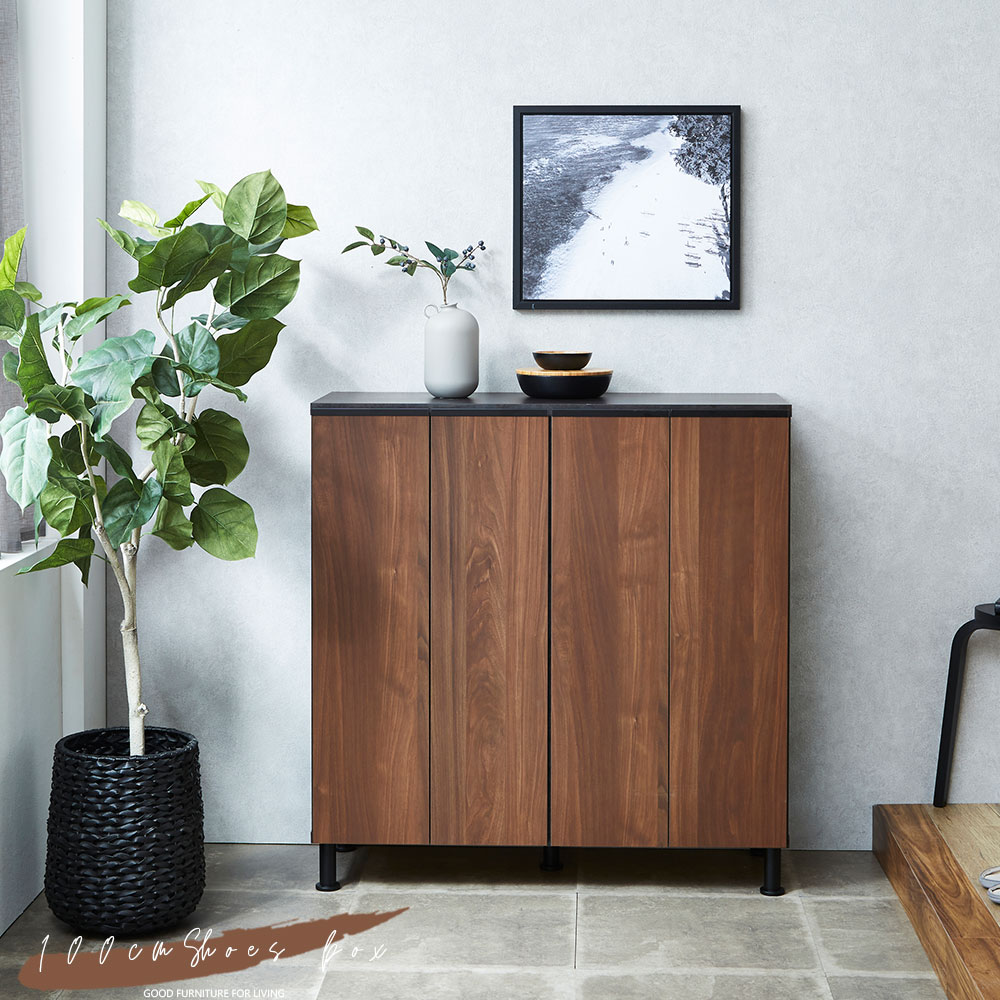 シューズボックス 100 ロータイプ 完成品 下駄箱 玄関収納 靴箱 幅100 オシャレ カワイイ オススメ シ..