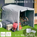 5%offクーポン 16日迄◆アルミサイクルハウス S M L 2台用 1台用 3台用 5台用 物置 屋外 自転車 バイク 収納 倉庫 物置き 庭 屋外用 小型 一時保管 ガレージ 簡易ガレージ 駐輪場 自転車置き場 バイク置場 屋根 物置小屋 シンプル スリム サイクルハウス アウトドア