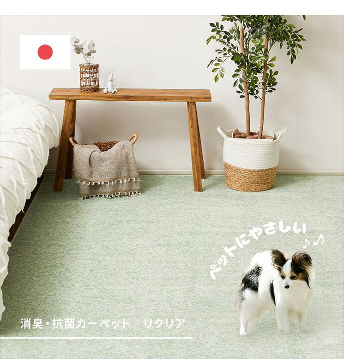 ラグ 江戸間4.5帖 畳 抗菌 防臭加工 子供 キッズ 赤ちゃん ペット カットパイル 汚れにくい お手入れ簡単 日本製 made in japan ホット 床暖房対応 261×261 ふかふか ポリエステル [2]