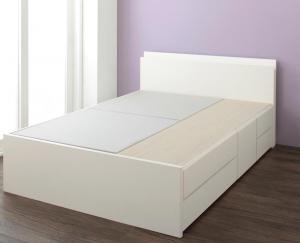 日本製_棚・コンセント付き_大容量チェストベッド ベッドフレームのみ セミダブル【お客様組立】