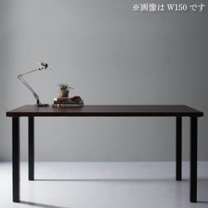 天然木天板 スチール脚 モダンデザインテーブル ブラウン ストレート脚 W120