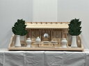 神棚板&神棚セット 雲海780/東濃桧 通し屋根三社 熱田セット