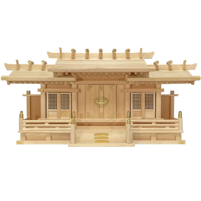 神棚/木曽桧/格子三社/八幡/大