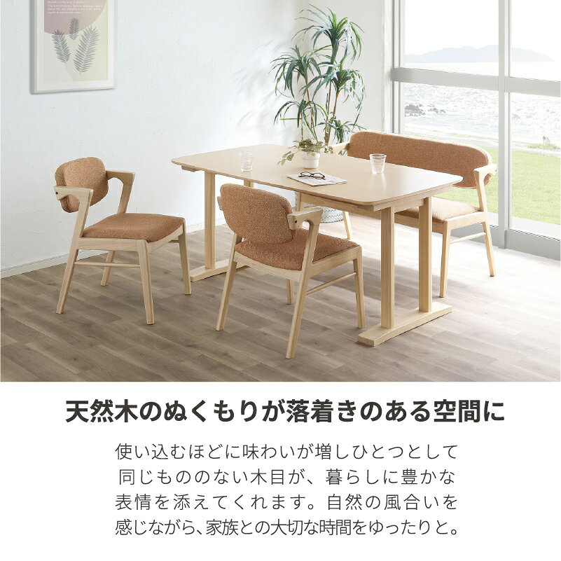 ダイニングチェア 2脚セット 4脚セット 木製 カラー ファブリック シンプル おしゃれ カフェ風 北欧 ダイニング 椅子 イス いす チョコ [2]