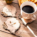 ★ P3倍 マラソン期間限定 ★ コースター 3枚セット 木製 2種から選べるデザイン シマエナガ 約9cm程度 加賀コースター メープル ウォールナット 国産...