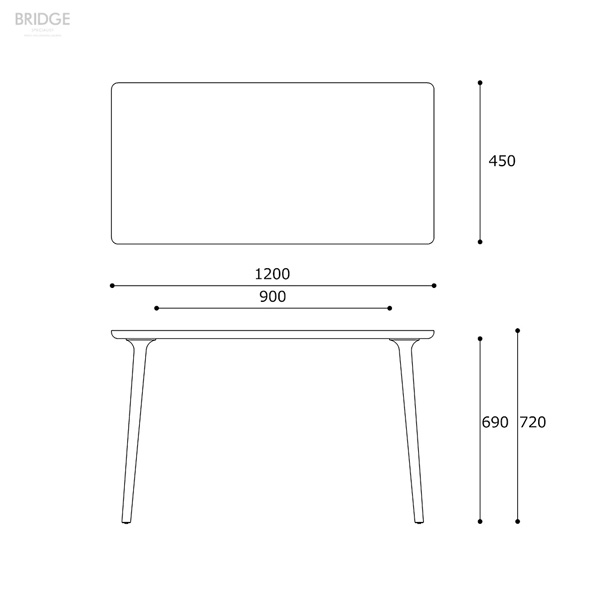 えっ!?【6/4～SSポイント増量&お得クーポン】 AMLYS アムリス BRIDGE ブリッジ カスタマイズ テーブル幅120cm 奥行45cm 国産 DB ホワイトオーク オイル塗装北欧 デンマーク デザイン ダークブラウン 開梱設置 [2]