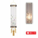 【今得!超ポイントバック祭】 盆提灯 盆ちょうちん 吊り提灯住吉 10号 蒔絵絹絵入 電気コード式8219-10-310