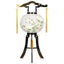 えっ!?【ポイント増量&お得クーポン】 盆提灯 行灯 大内行灯綾型蒔絵絹絵入 電気コード式 8406-11-410Y
