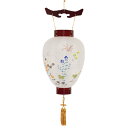 えっ!?【ポイント増量&お得クーポン】 盆提灯 ちょうちん 壺型提灯美吉野 絹絵入 電池式 LED8131-00-237AC完売しました