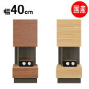 40サイドキャビネット(左) リビング収納 飾り棚 戸棚「Reyly(レイリー)」 40cm幅 左側用 国産 2色対応 送料無料