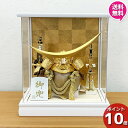 【4/10までエントリーで更にポイント10倍!】 【ポイント10倍】 伊達政宗公 武将 兜 5月人形 コンパクト ケース入り 兜飾り 兜ケース飾り 端午の節句 男の子 初節句 8号 ホワイト パノラマアクリルケース 0705EX