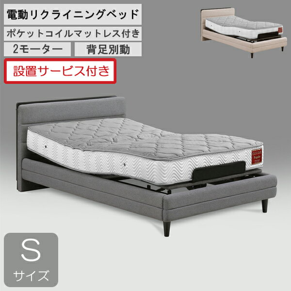 設置サービス付きグランツ 電動ベッド 2モーター シングル 背脚別動グレー ベージュ グランムーヴ GM-05マットレス付き グランムーヴ レギュラー 一部受注生産