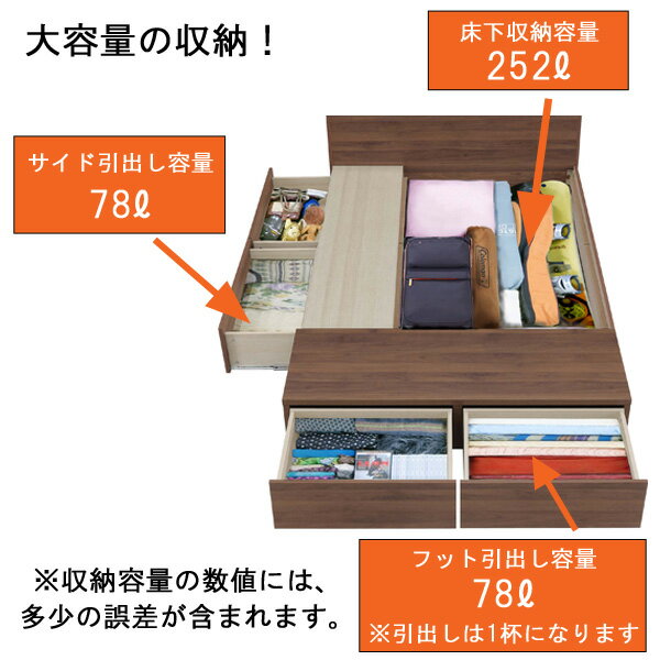 グランツ ベッド フレーム セミダブル 開梱設置 SDサイズ スペーシィ キャビネット...