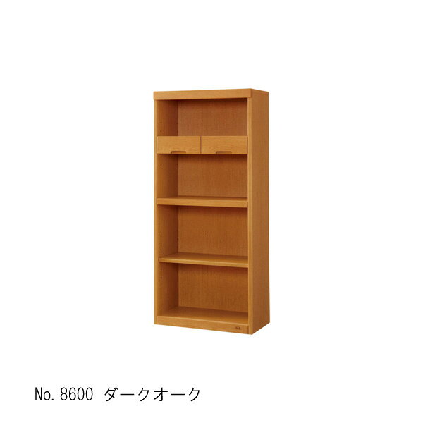 【ポイント10倍以上】 浜本工芸 書棚 本棚 木製 幅60cm 4段オープン ナラ材 国産 日本製No8600 書棚B [W60] 受注生産品 開梱設置 [3]