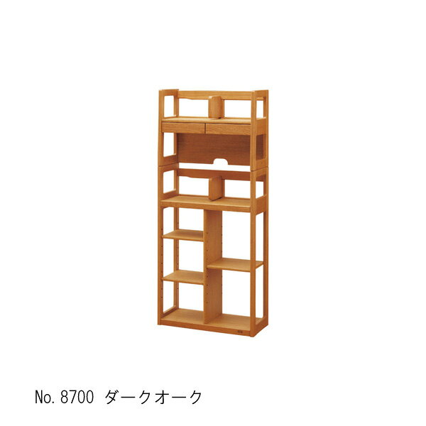 【ポイント10倍以上】 浜本工芸 書棚 本棚 幅60cm 木製 ナラ材国産 日本製 No87書棚B [W60] 受注生産品開梱設置 [3]