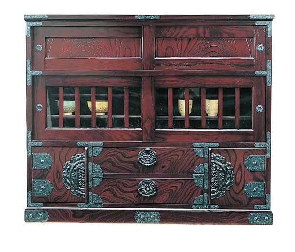 えっ!?11/20～【ポイント増量&お得クーポン】 受注生産 民芸家具 和 和風 茶箪笥115cm幅 「筑後民芸 11..