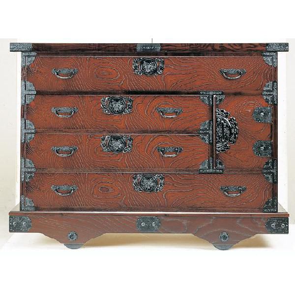 えっ!?11/20～【ポイント増量&お得クーポン】 受注生産品 民芸家具 和 和風 民芸箪笥たんす 130cm幅「..