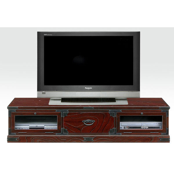 ☆送料無料 開梱設置☆ 【榎津民芸】の幅150cmテレビボード1型 材質　：表面材　天然木国内産ケヤキツキ板　 サイズ：幅150cm×奥行45cm×高さ34cm フラップ部内寸：幅44cm×奥行40cm×高さ18cm 引出し内寸：幅43cm...