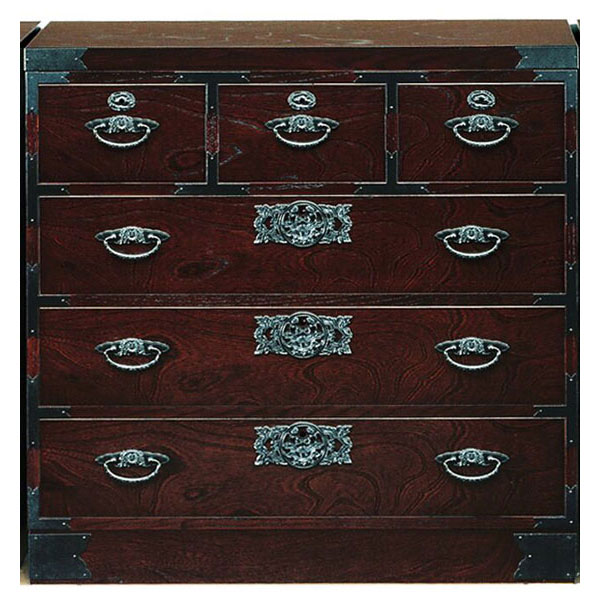 民芸家具 和 和風チェスト 90cm幅「榎津民芸 90cm整理タンス」 国産送料無料 開梱設置