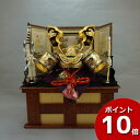 えっ!?【ポイント増量&お得クーポン】 着用兜収納飾り 兜セット 兜飾り 五月人形 五月飾り 端午の節句 龍玉 着用深彫り鍬形兜セット 収納 飾台 弓太刀付 送...