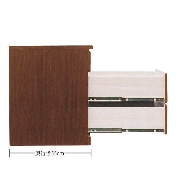 クローゼットチェスト75cm幅4段 奥行55cm 完成品「ワークス4」 国産 送料無料 [3]