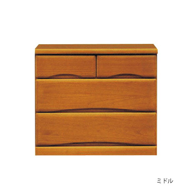 ローチェスト 75cm幅3段完成品 奥行45cm「ワークス4」国産 送料無料