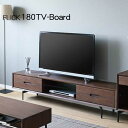 テレビボード テレビ台 ローボード 幅180 玄関渡し アイアン脚 ブラウン ガラス棚 背面化粧仕上げ FLICK フリック 180TVB ヴィンテージ風 パイ...