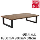 こたつ 長方形 コタツ 180cm ロータイプ テーブル 受注生産品 WN突板 サイ ウォールナット2 送料無料