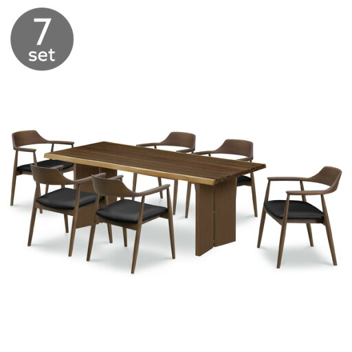 【送料無料】 ダイニングテーブルセット 6人用 7点 木製 185cm 北欧風 ダイニングセット ブラウン インテリア チェア肘付き 高級感 カジュアル シンプル モダン おしゃれ 送料無料 gkw 【送料無料】 ダイニングテーブルセット 6人用 7点 木製 185cm 北欧風 ダイニングセット ブラウン インテリア チェア肘付き 高級感 カジュアル シンプル モダン おしゃれ 送料無料 gkw
