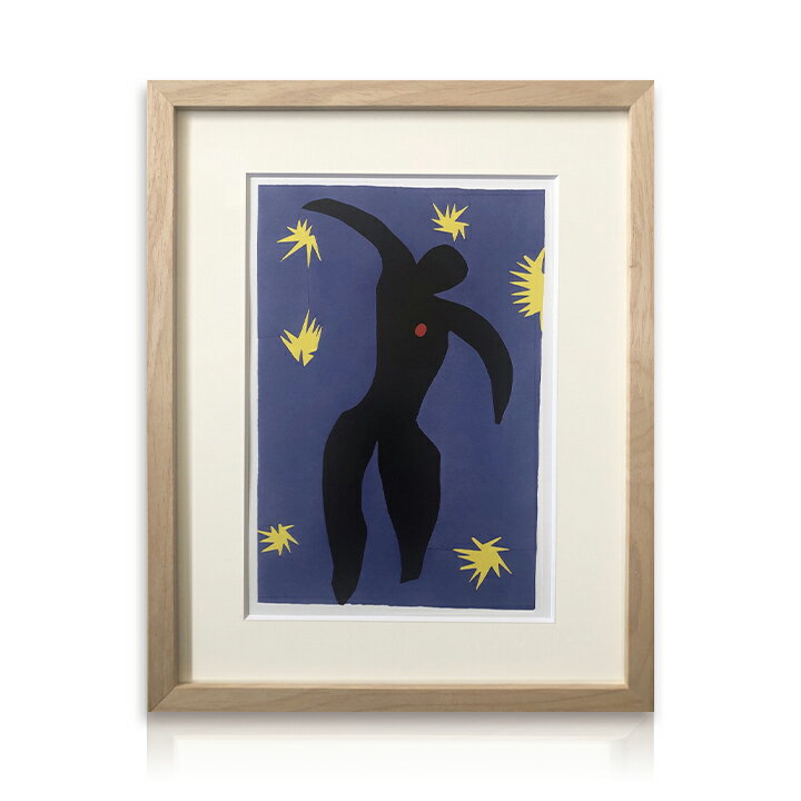 【送料無料】 アートパネル Henri Matisse アンリ・マティス Icarus from Jazz, 1947 玄関 アートポスター おしゃれ デザイン 額入り フレーム付き 絵画 色彩の魔術師 インテリア リビング 壁掛け 寝室 ギフト 新築祝い 新生活 送料無料 ssx