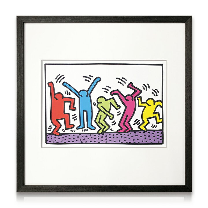 【送料無料】 アートパネル Keith Haring キース・ヘリング Untitled (dance) キース ヘリング モダン 玄関 アートフレーム おしゃれ 絵画 額入り フレーム付き インテリア 壁掛け 寝室 リビング ギフト プレゼント 新生活 送料無料 ssx