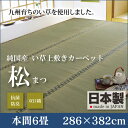 【送料無料】　双目織 い草 上敷きカーペット 松 本間 6畳 286×382 ｜【代引不可】 い草 ラグ い草ラグ い草マット い草ラグマット イ草 上敷き カーペット マット 畳 いぐさ 国産 新生活 おしゃれ 家具団地 spp